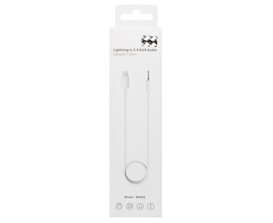  Адаптер - MH025 Lightning-3.5 папа-папа (1м) (white) 