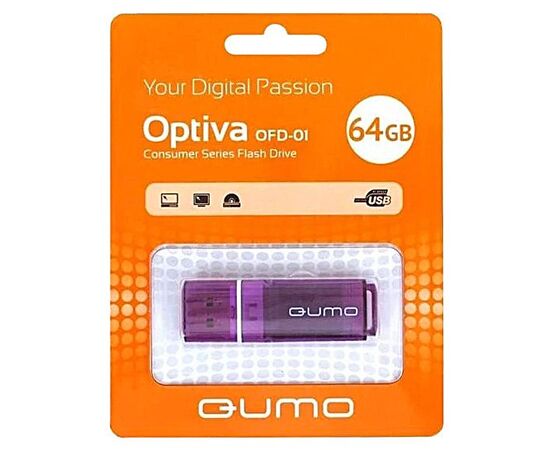  Флэш накопитель USB 64 Гб Qumo Optiva OFD-01 (violet) 