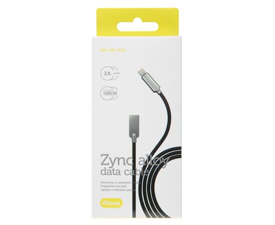  Дата-Кабель Red Line LX13 Zync alloy USB - Lightning, черный 