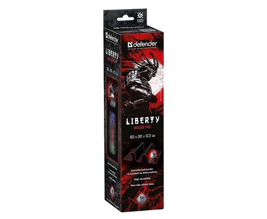  Коврик для компьютерной мыши Defender Liberty 800х300х3мм (black/red) (205874) 
