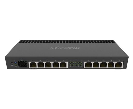  MikroTik RouterBOARD RB4011IGS+RM, Маршрутизатор гигабитный, 10 портов GbEthernet и порт SFP+, раздача PoE на десятом порту, CPU AL21400 4x1.40GHz + RTL8367SB0 