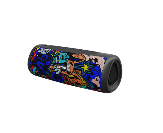  Блютуз колонка Perfeo "ZAYA" 14W, MP3 USB-TF, AUX, FM, HANDS FREE, TWS граффити 