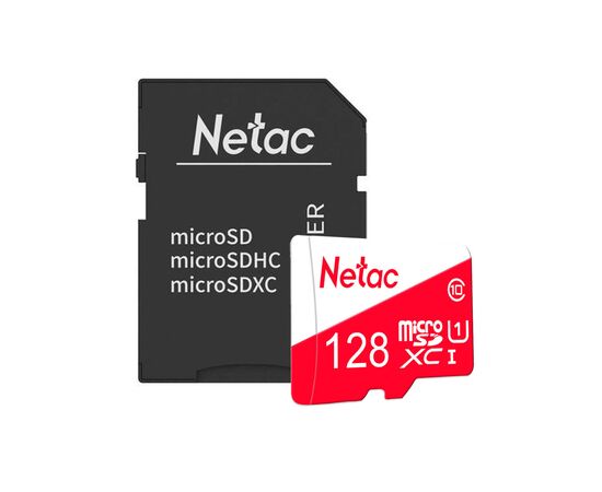  Карта памяти microSDHC Netac P500 Eco NT02P500Eco-128G-R 128GB (с SD адаптером) 