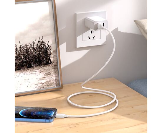  Кабель USB HOCO X73 USB - Lightning, 2.4А, 1 м, белый 