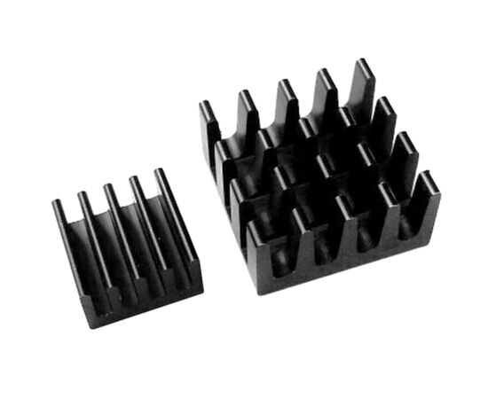  Набор радиаторов ACD RA027 Black Aluminum Heat Sink set (14*14*7mm + 9*9*5mm) for Raspberry Pi3 B, Pi3 B+, Pi4 