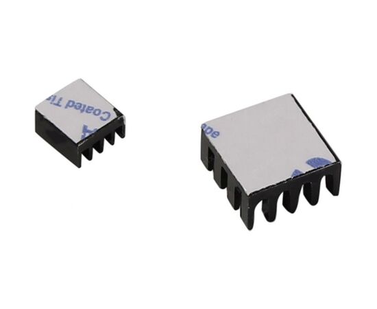  Набор радиаторов ACD RA027 Black Aluminum Heat Sink set (14*14*7mm + 9*9*5mm) for Raspberry Pi3 B, Pi3 B+, Pi4 