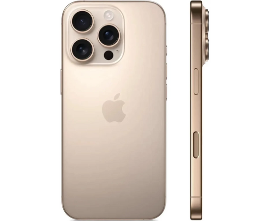  Смартфон Apple iPhone 16 Pro MYN63J/A 512Gb бежевый титан 3G 4G 1Sim 6.3" iOS 18 802.11 a/b/g/n/ac/ax/be NFC GPS 