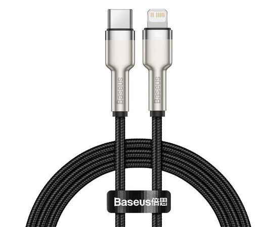  Дата-кабель Baseus Cafule Series Metal Data Cable Type-C to iP PD 20W 1m Black 