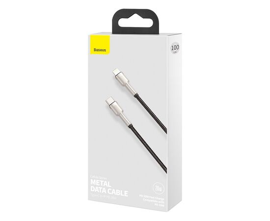  Дата-кабель Baseus Cafule Series Metal Data Cable Type-C to iP PD 20W 1m Black 