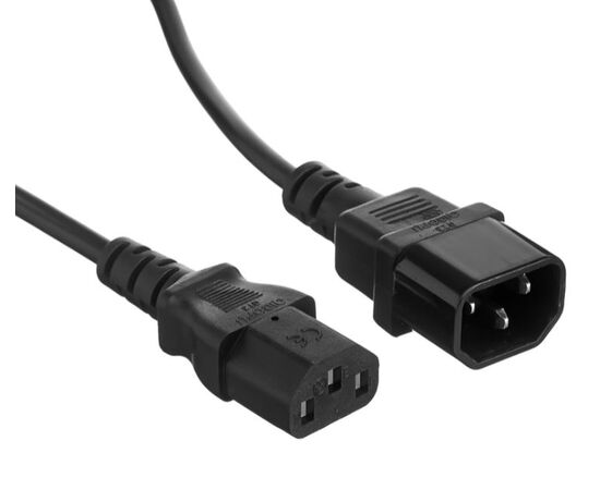  Кабель монитор - компьютер (UPS- устройство) ExeGate Special EC-1,8S ES280988RUS (IEC 320 C13- C14, 3*0.75mm2, CCA, черный, 1.8м) 