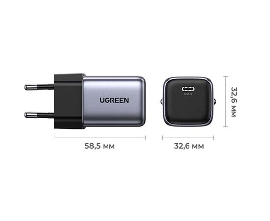  СЗУ Ugreen CD318 (90664) Nexode 20W USB-C PD GaN Fast Charger Space Gray 