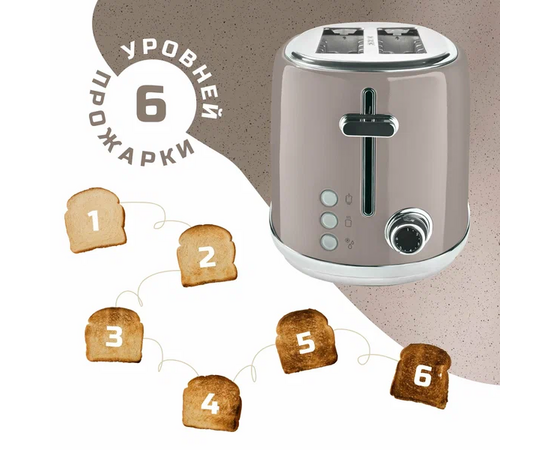  Тостер TESLER TT-430 Sand grey 