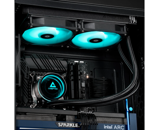  СВО Chieftec Iceberg 240 CLC-240-RGB LGA1700/1200/115X/AM5/AM4 (TDP 300W, ARGB Pump, PWM, Dual ARGB Fan 120mm) 
