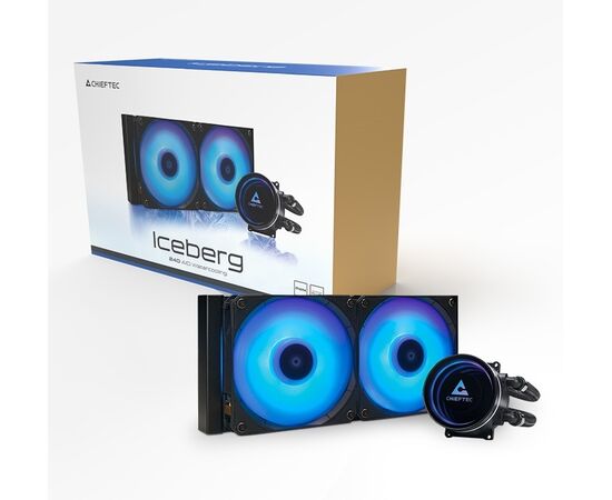  СВО Chieftec Iceberg 240 CLC-240-RGB LGA1700/1200/115X/AM5/AM4 (TDP 300W, ARGB Pump, PWM, Dual ARGB Fan 120mm) 