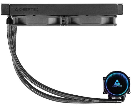  СВО Chieftec Iceberg 240 CLC-240-RGB LGA1700/1200/115X/AM5/AM4 (TDP 300W, ARGB Pump, PWM, Dual ARGB Fan 120mm) 