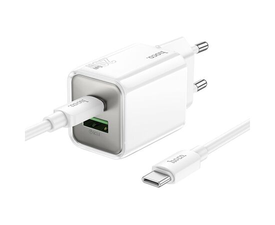  Зарядка HOCO N46 Glorious PD20W+QC3.0 charger set (type-c to type-c)(EU) - White 