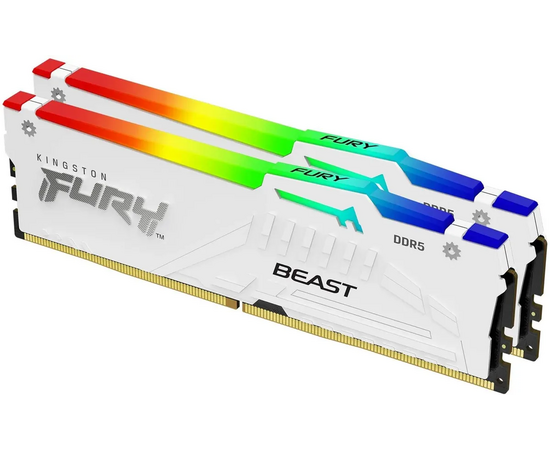  ОЗУ Kingston Fury Beast KF560C30BWAK2-64 DDR5 - 2x 32ГБ 6000МГц, DIMM, White, Ret 
