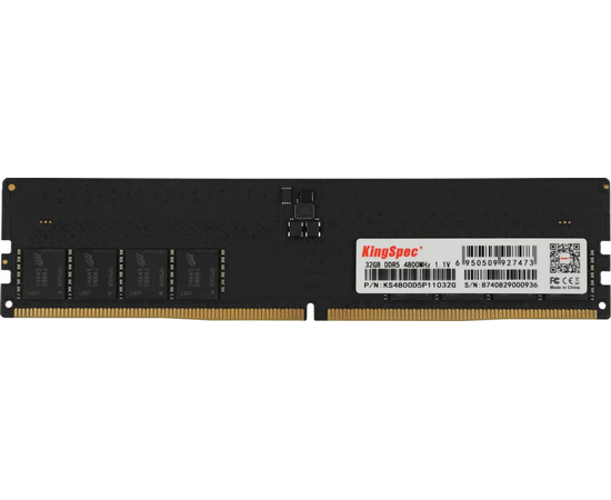  ОЗУ Kingspec KS4800D5P11032G DDR5 32GB 4800MHz RTL PC5-38400 CL40 DIMM 288-pin 1.1В single rank Ret 