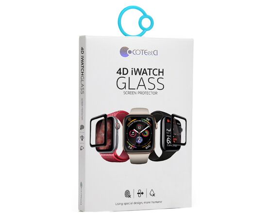  Защитное стекло COTEetCI 4D для Apple Watch 3, Full Glue 3D, 42mm, прозрачный+черная рамка 