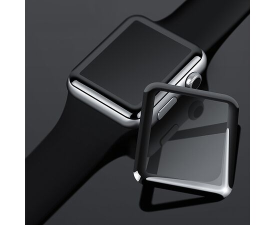  Защитное стекло COTEetCI 4D для Apple Watch 3, Full Glue 3D, 42mm, прозрачный+черная рамка 