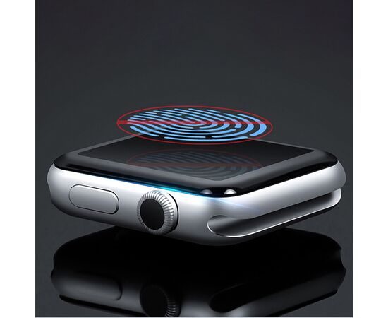  Защитное стекло COTEetCI 4D для Apple Watch 3, Full Glue 3D, 42mm, прозрачный+черная рамка 